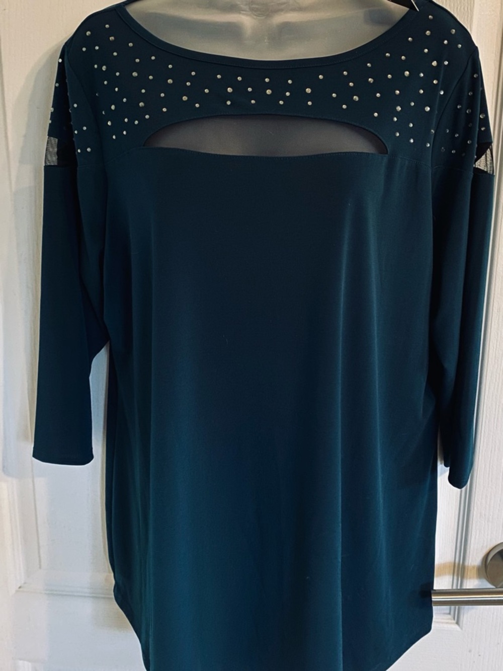 Belldini Embellished Cutout Plus Size 1X  Tunic Top NWT